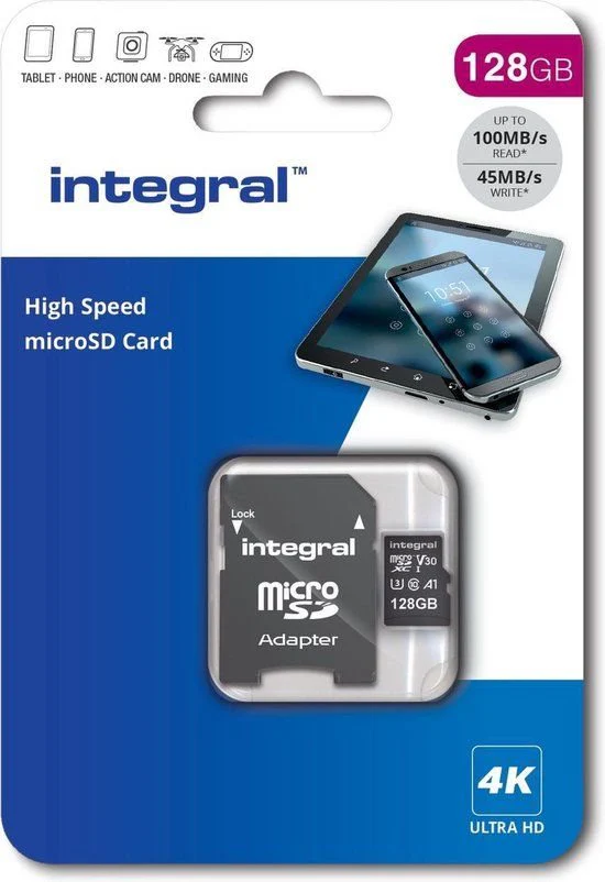 128GB Integral V30 High Speed microSDXC card - Image 4