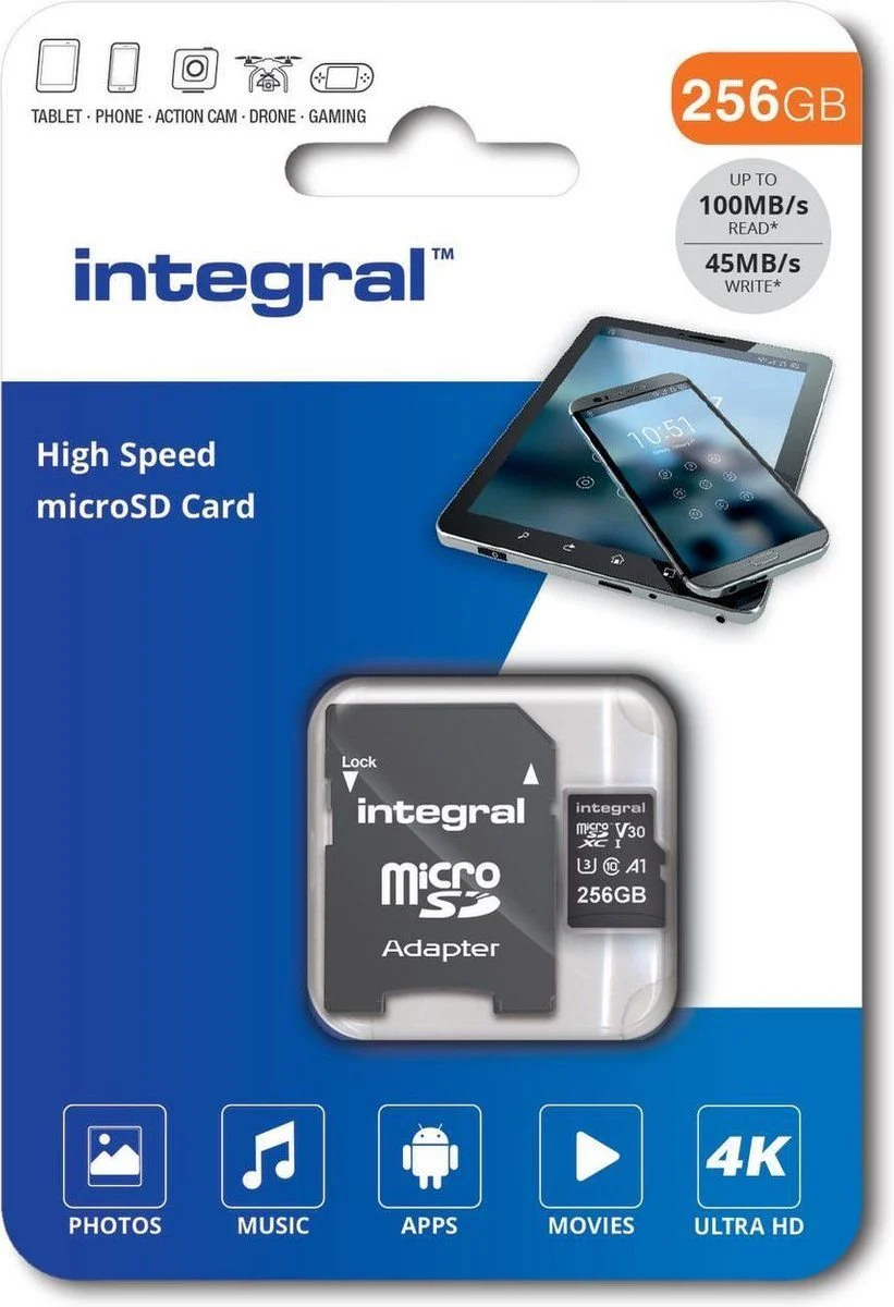 256GB Integral V30 High Speed microSDXC card - Image 3