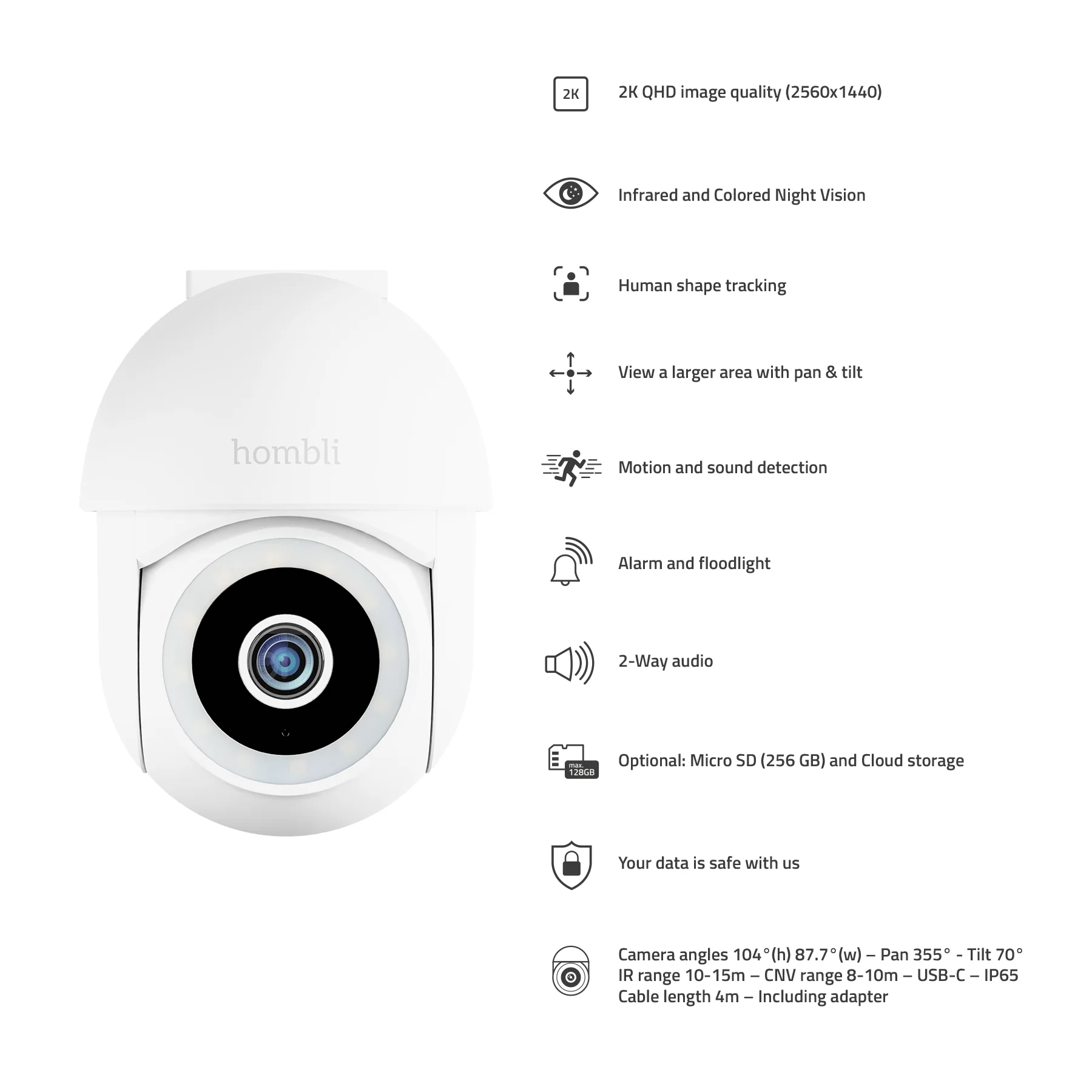 Hombli Pan & Tilt Cam 2K - Image 4