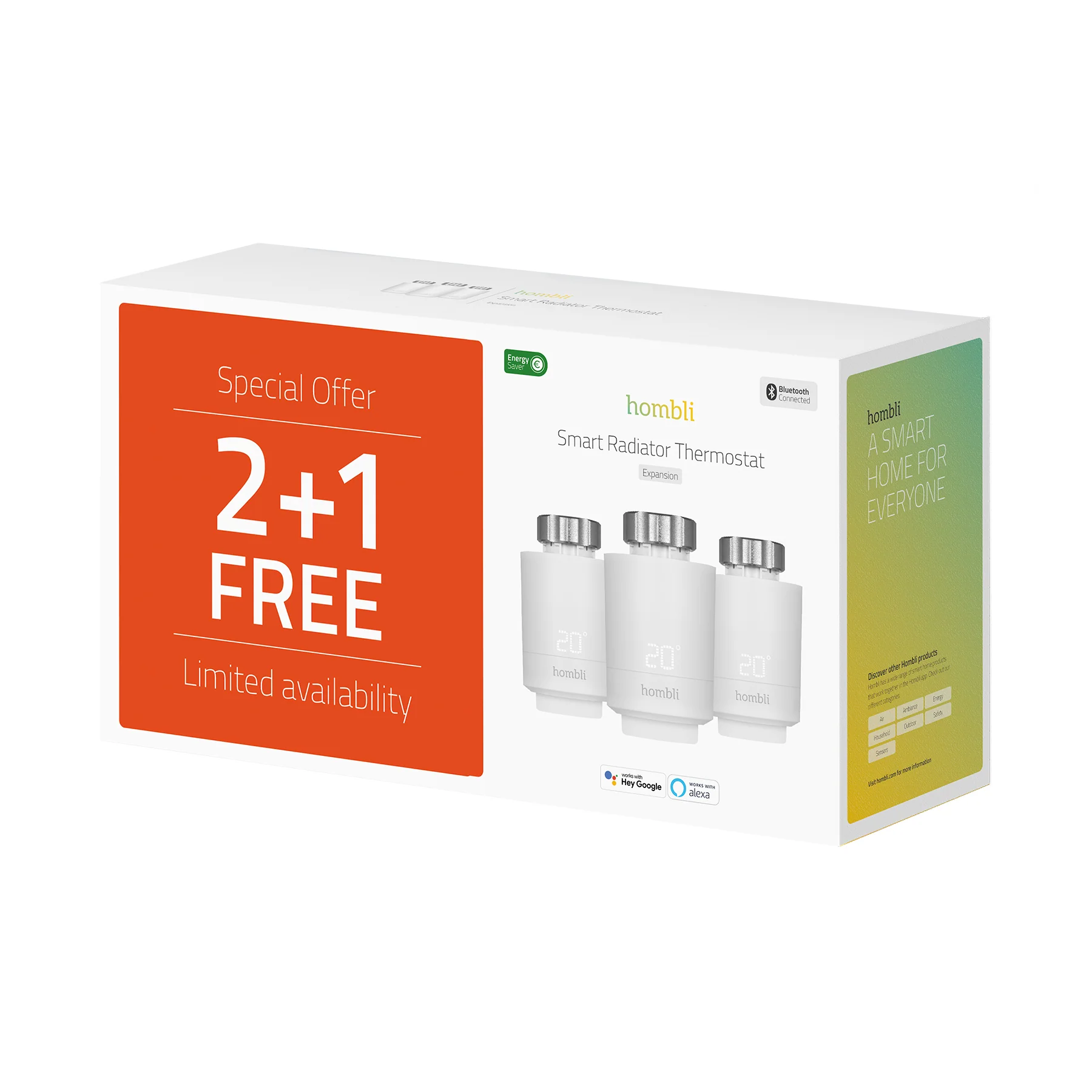 Hombli Smart BT Radiator Thermostat Expansion pack 2 + 1 - Image 12