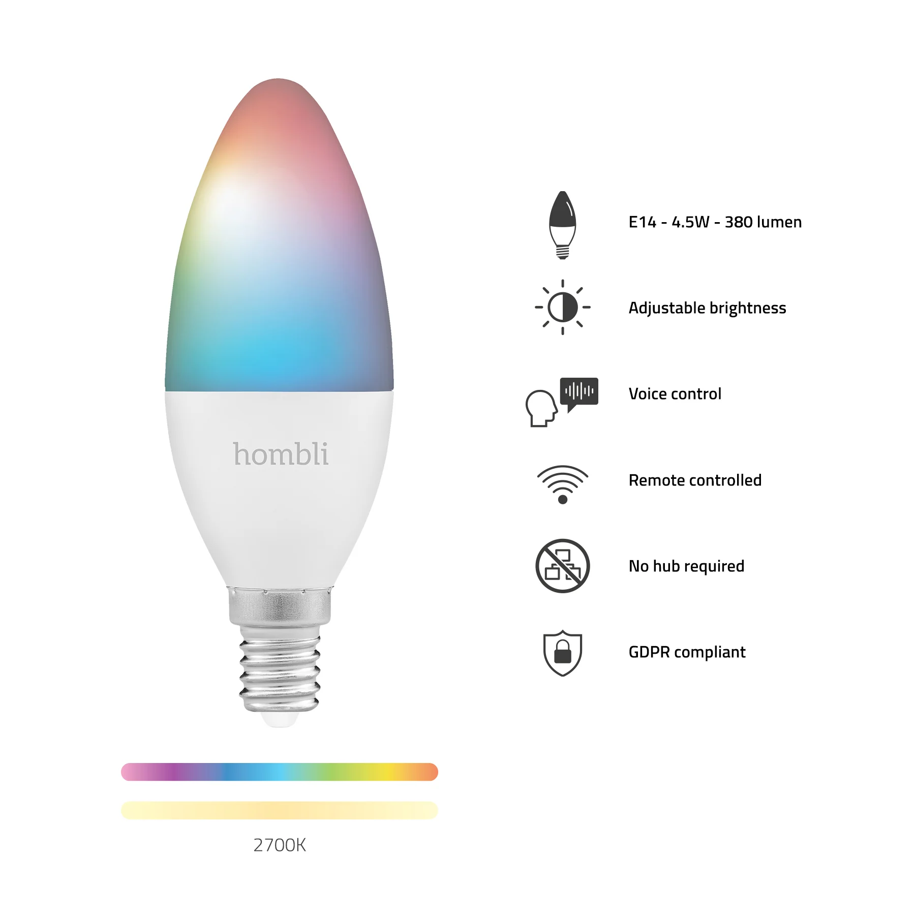 Hombli Smart Bulb E14 RGB+CCT Promo Pack V2 - Image 4