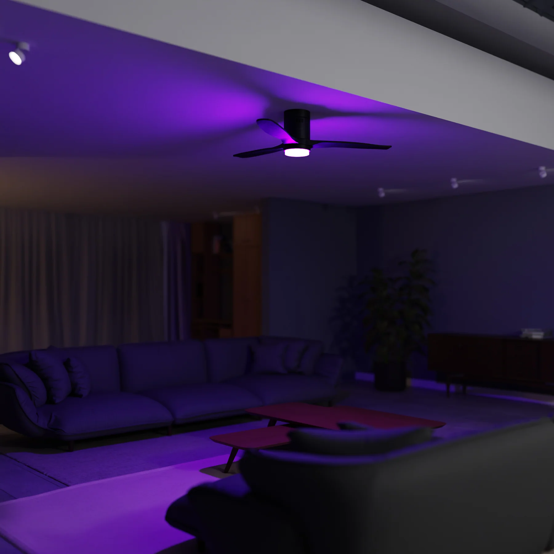 Hombli Smart Ceiling Fan & Light - Black & Black Wood - Image 10