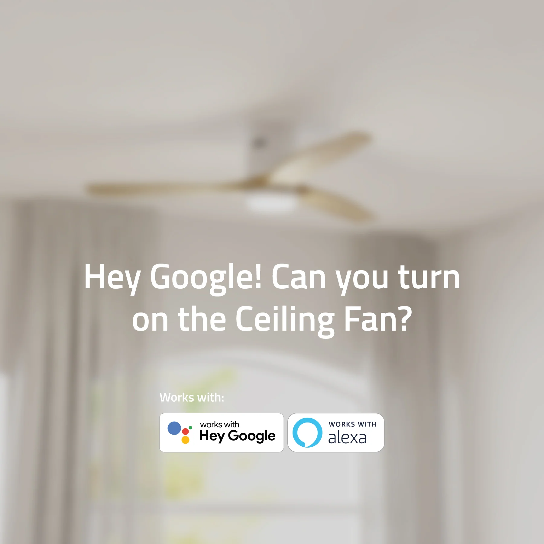 Hombli Smart Ceiling Fan & Light - White & Light Wood - Image 8