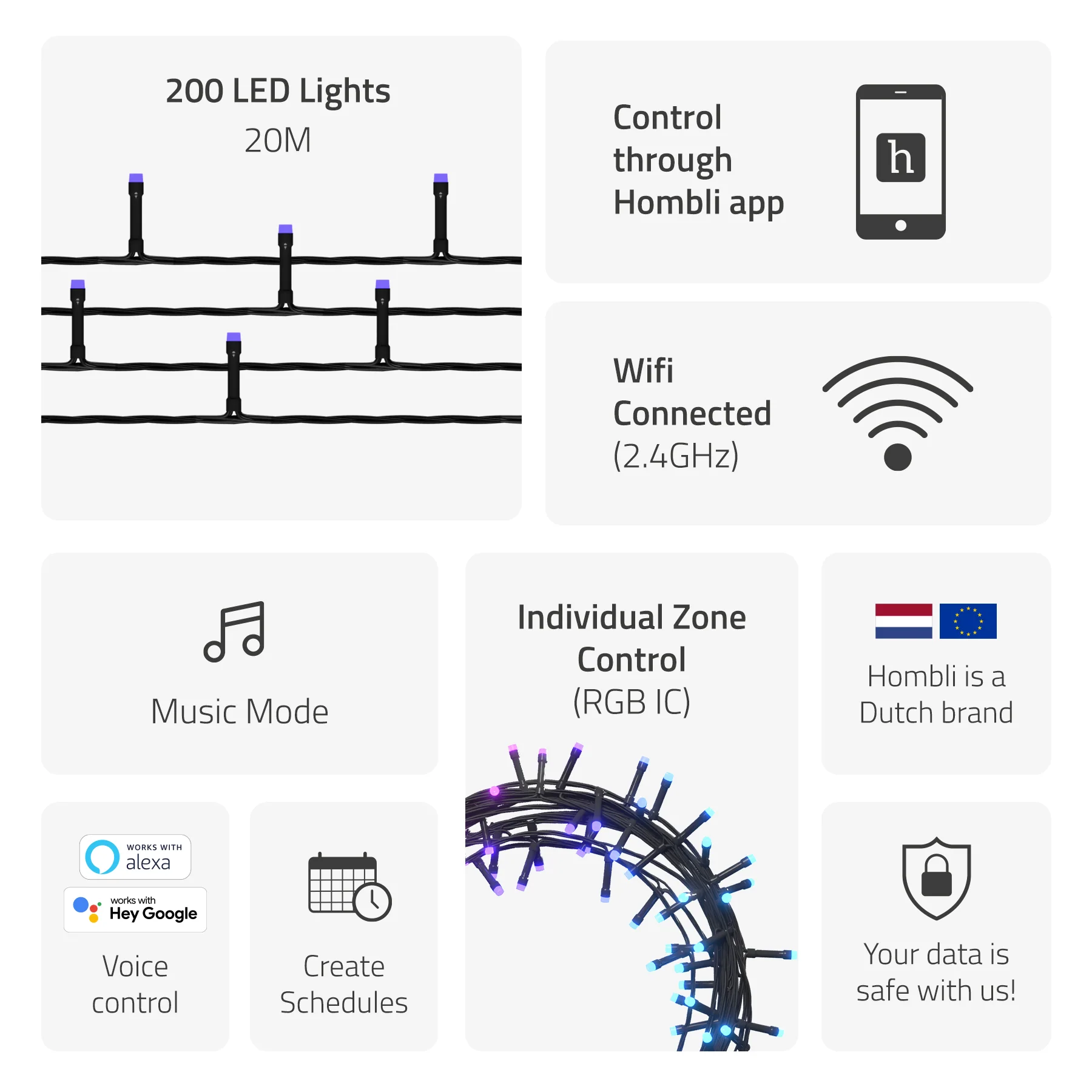 Hombli Smart Christmas Light RGB - Image 3
