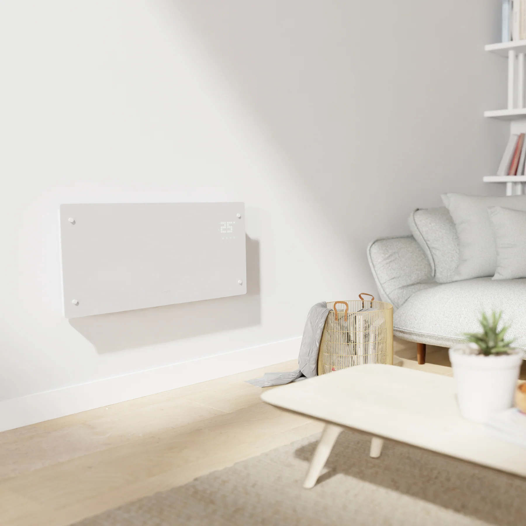 Hombli Smart Convection Heater - 2000W White Glass - Image 7