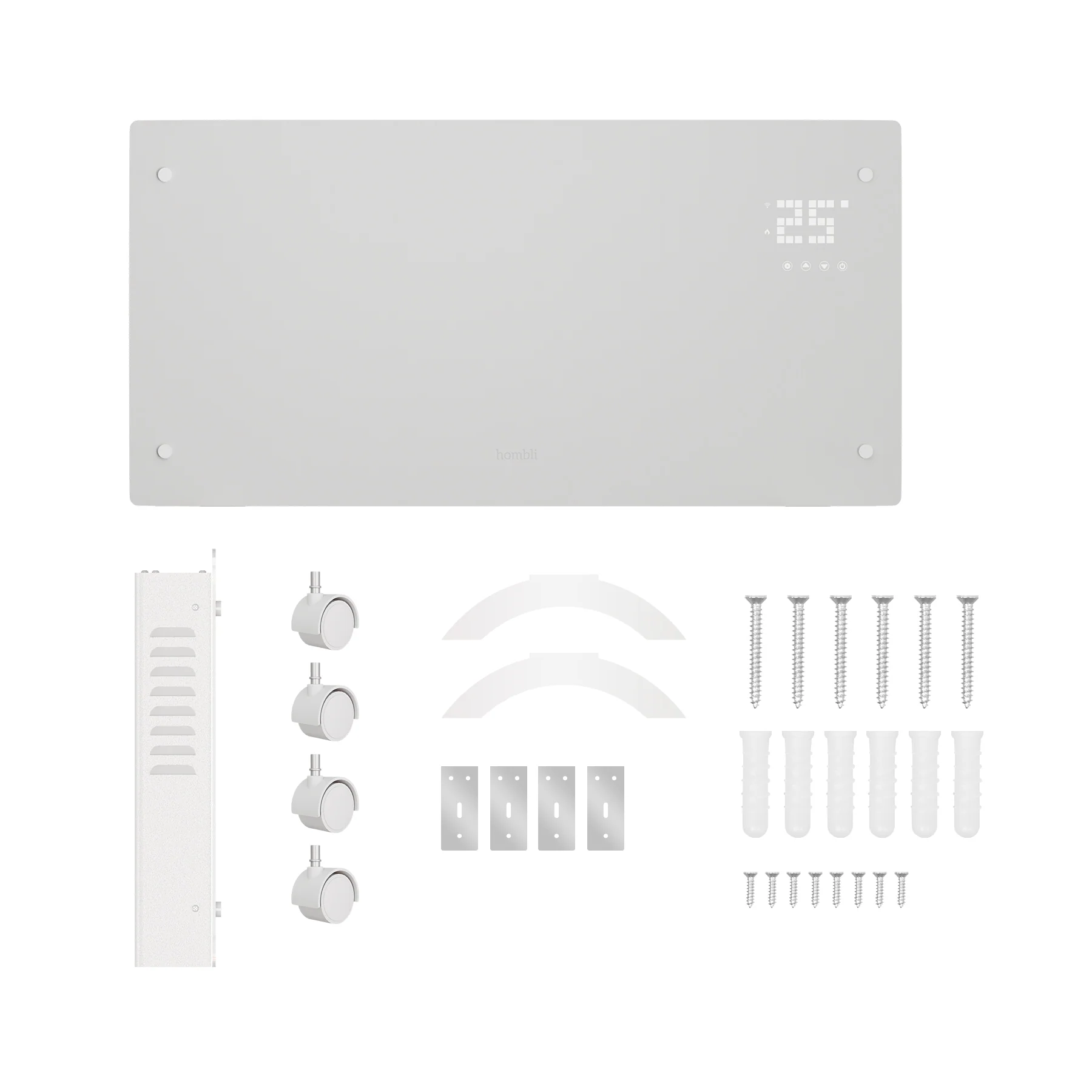 Hombli Smart Convection Heater - 2000W White Glass - Image 9