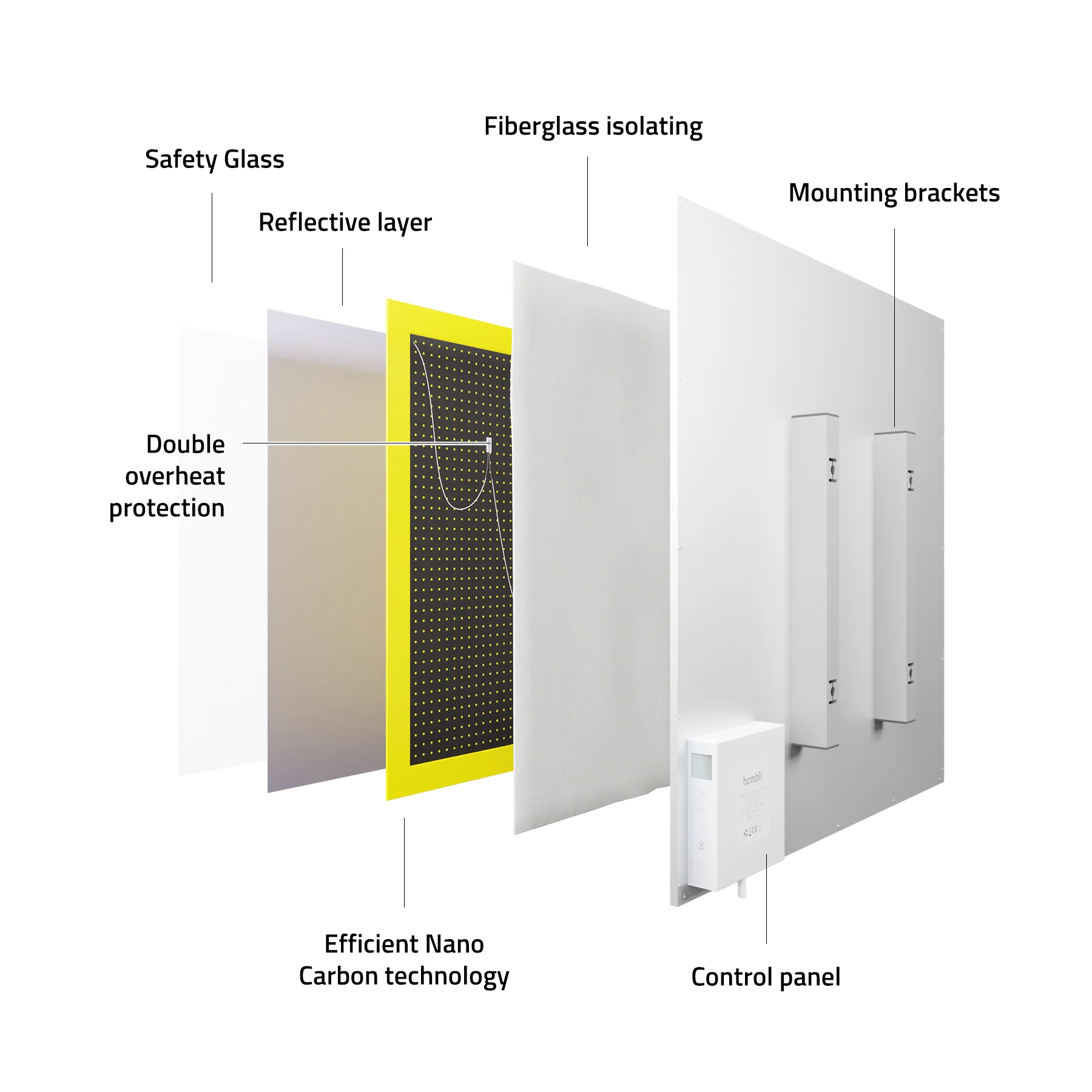 Hombli Smart Infrared Heatpanel 400w - Mirror - Image 10