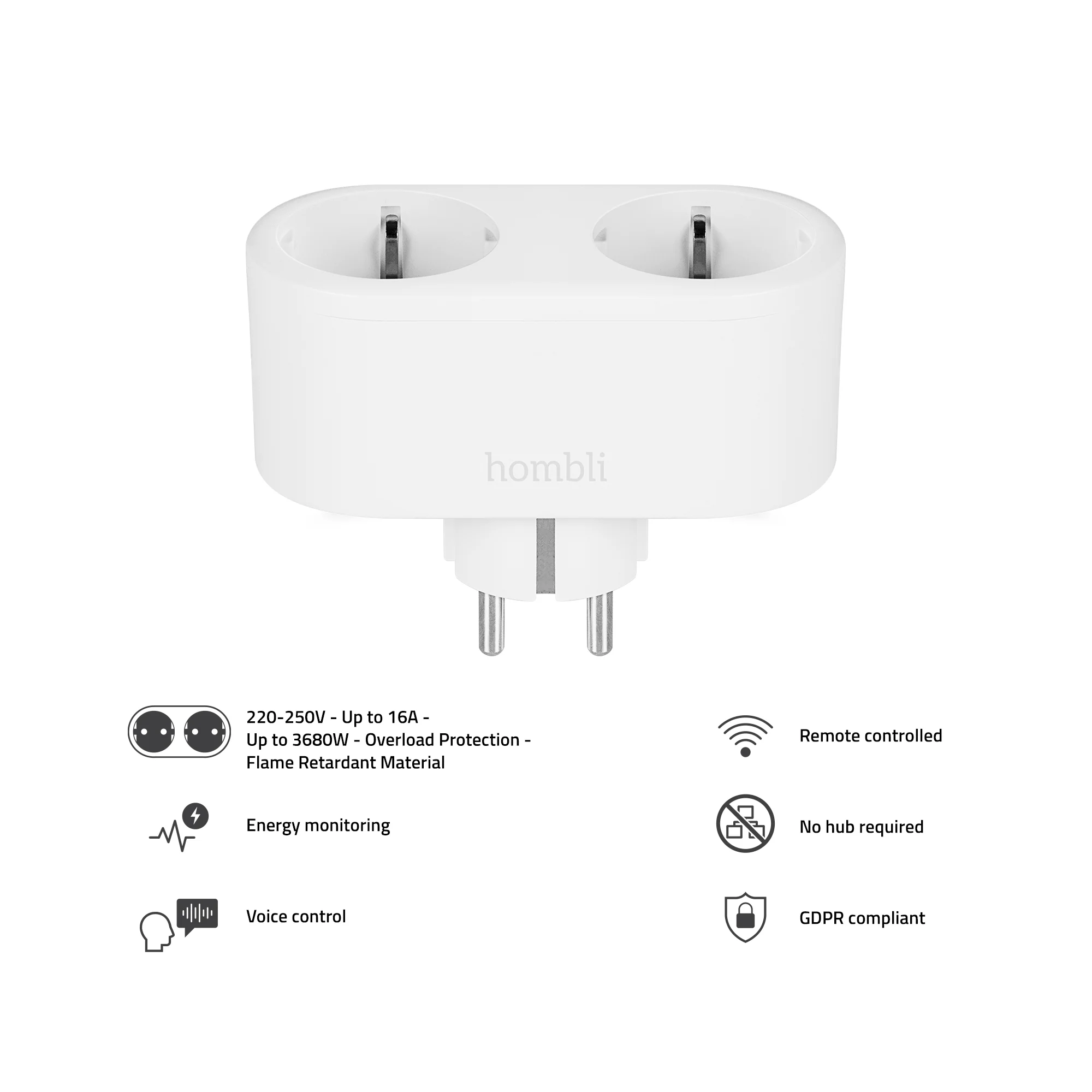Hombli Smart Socket Duo EU - Image 4